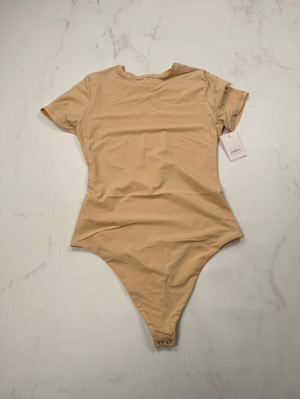 Auden Bodysuit Tan Modern Minimalist Fitted - Womens M